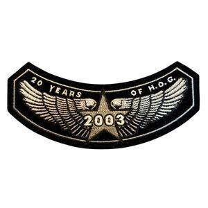 20 Years of H.O.G. 2003 Motorcycle Club Patch 20th anniversary 6"